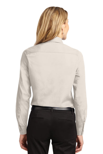 Women's Long Sleeve Easy Care Shirt - Light Stone / Cl Navy