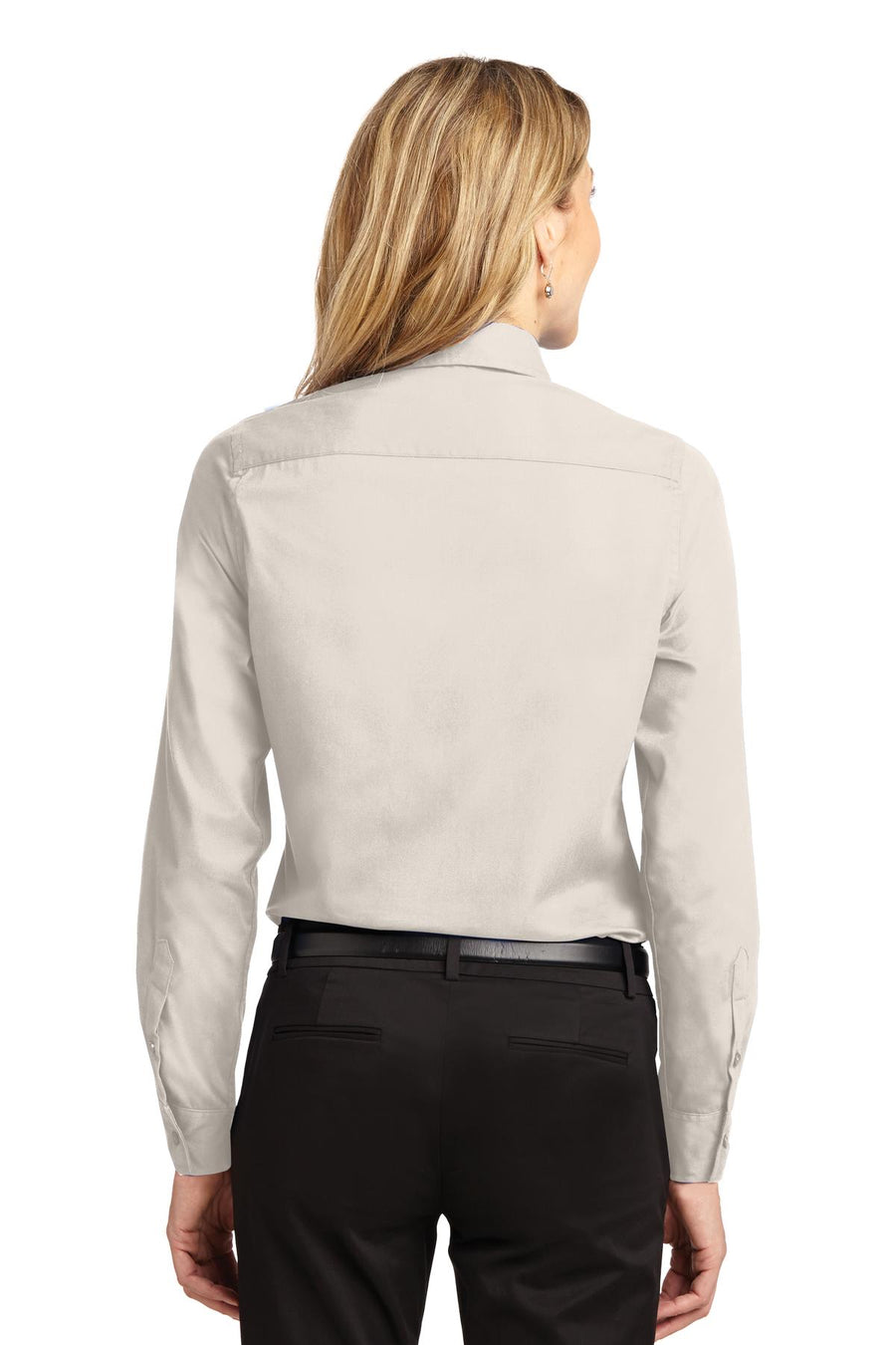Women's Long Sleeve Easy Care Shirt - Light Stone / Cl Navy