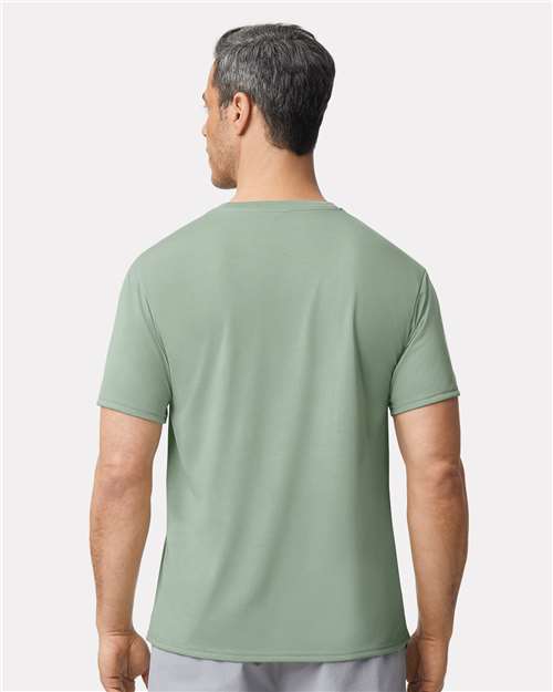 Gildan 42000 Sage — on model back