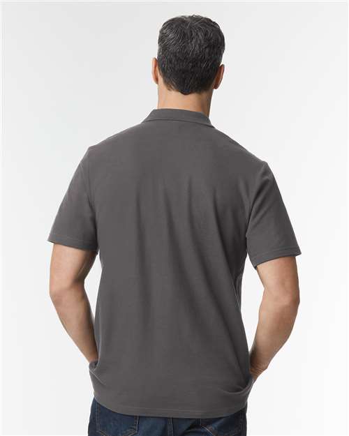Gildan 64800 Charcoal — on model back