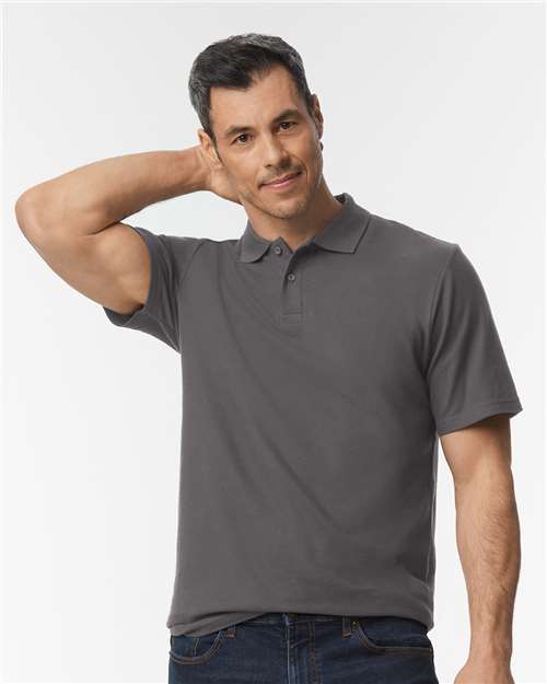 Gildan 64800 Charcoal — on model front