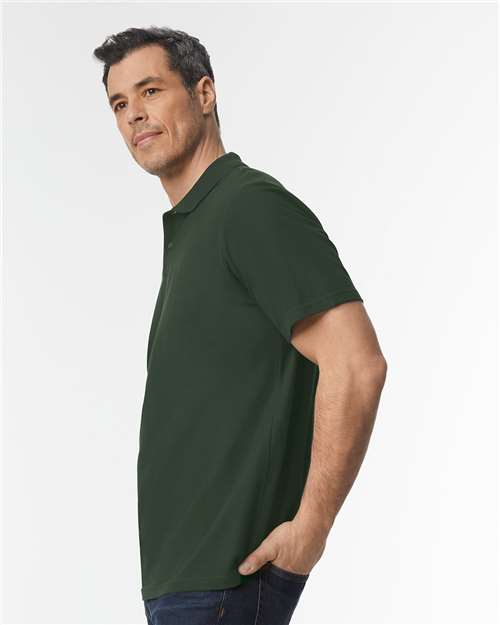 Gildan 64800 Forest Green — on model side