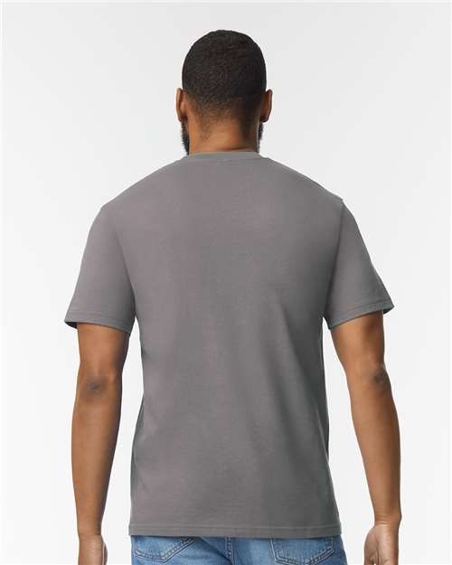 Gildan 65000 Charcoal — on model back