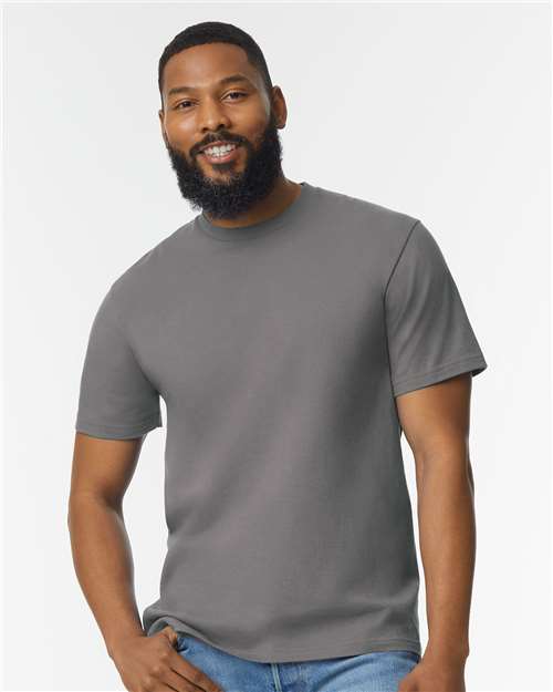 Gildan 65000 Charcoal — on model front