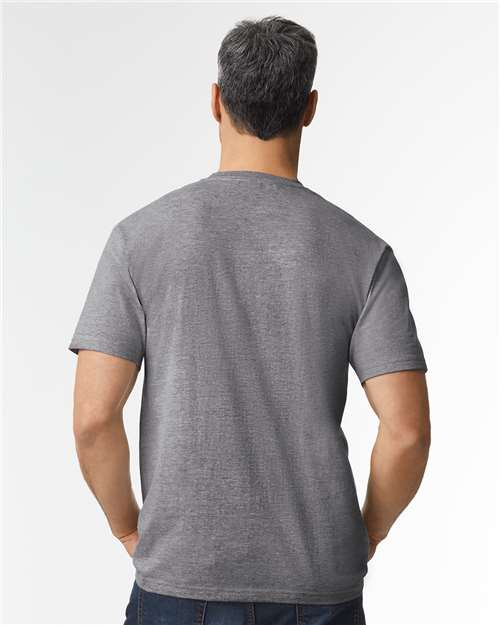 Gildan 65000 Graphite Heather — on model back