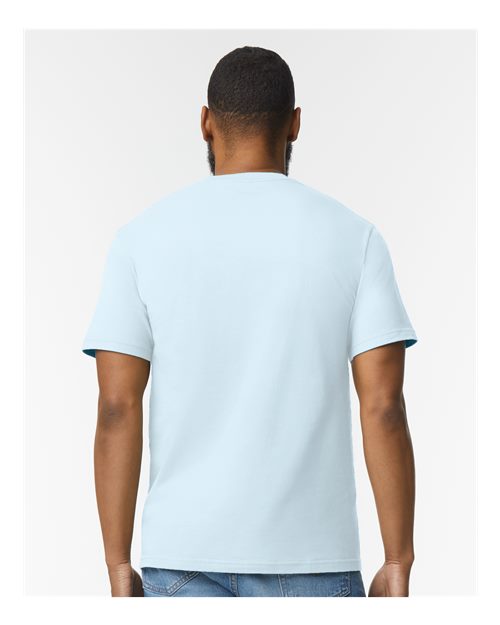 Gildan 65000 Light Blue — on model back