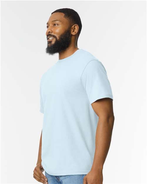 Gildan 65000 Light Blue — on model side