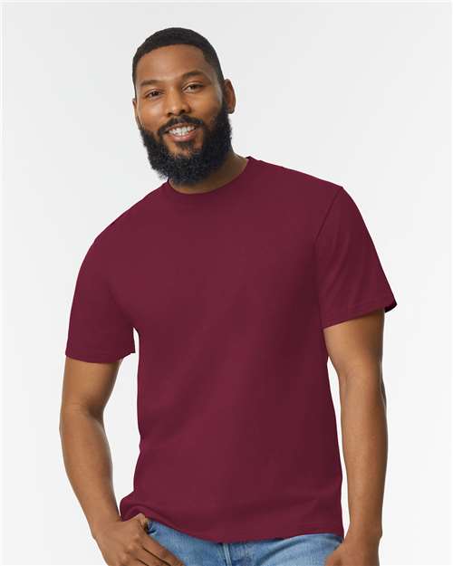 Gildan 65000 Maroon — on model front