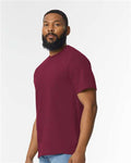 Gildan 65000 Maroon — on model side