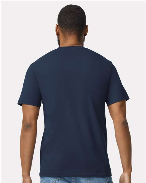 Gildan 65000 Navy — on model back