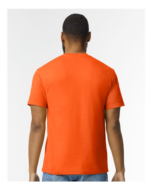 Gildan 65000 Orange — on model back