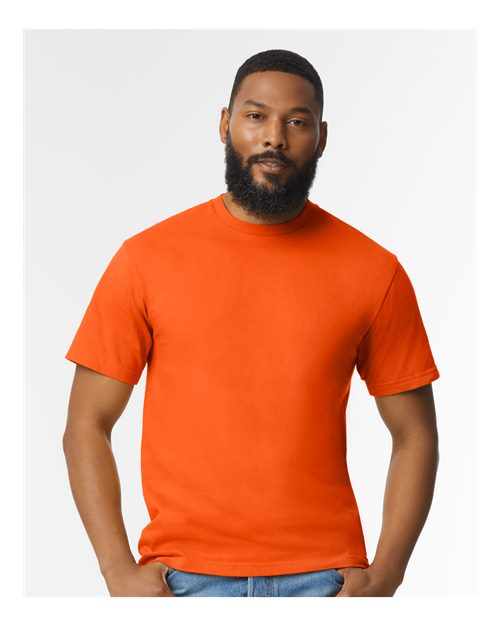 Gildan 65000 Orange — on model front