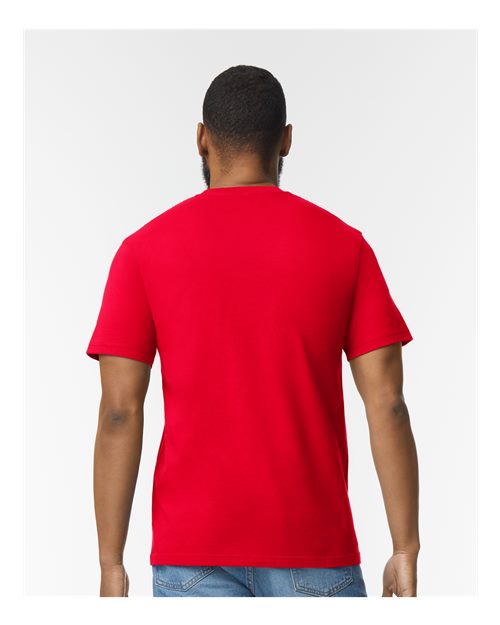 Gildan 65000 Red — on model back