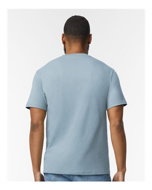 Gildan 65000 Stone Blue — on model back