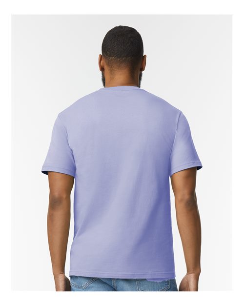 Gildan 65000 Violet — on model back