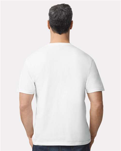 Gildan 65000 White — on model back