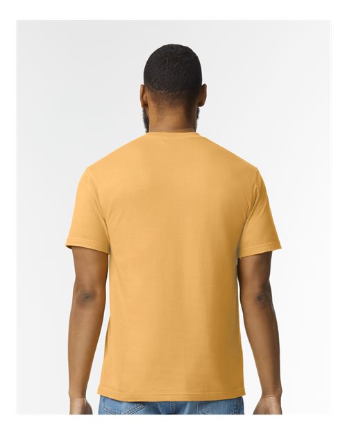 Gildan 65000 Mustard — on model back