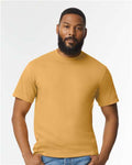 Gildan 65000 Mustard — on model front