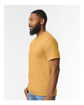 Gildan 65000 Mustard — on model side