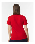 Gildan 64800L Red — on model back