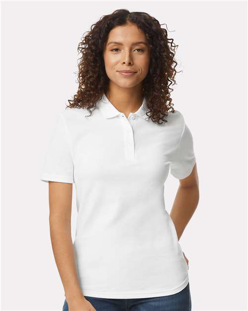 Gildan 64800L White — on model front