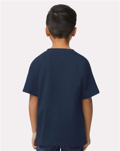 Gildan 65000B Navy — on model back