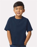 Gildan 65000B Navy — on model front