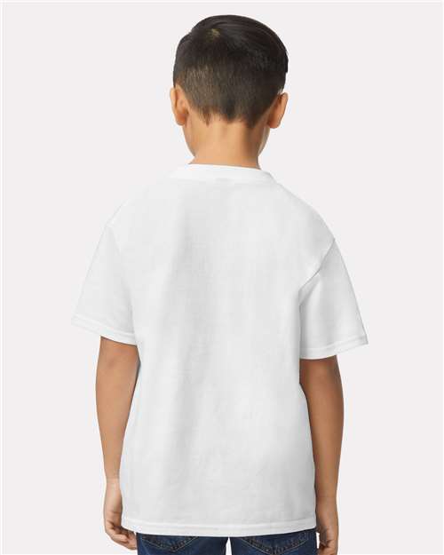 Gildan 65000B White — on model back