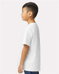 Gildan 65000B White — on model side