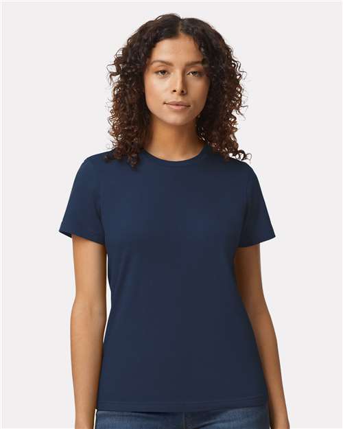 Gildan 65000L Navy — on model front