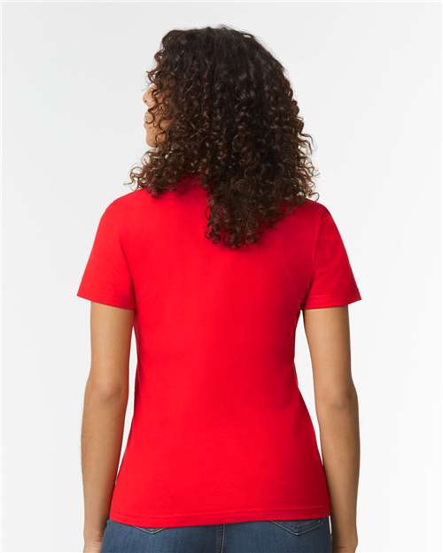 Gildan 65000L Red — on model back