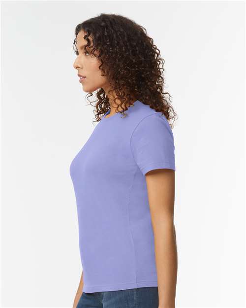Gildan 65000L Violet — on model side
