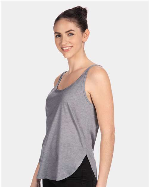 Next Level 5033 Heather Grey — on model side