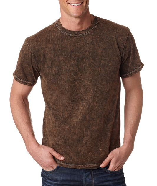 Unisex 100% Cotton Vintage Wash T-Shirt - Mineral Brown
