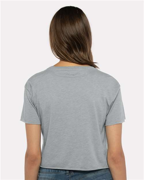 Next Level 5080 Heather Grey — on model back