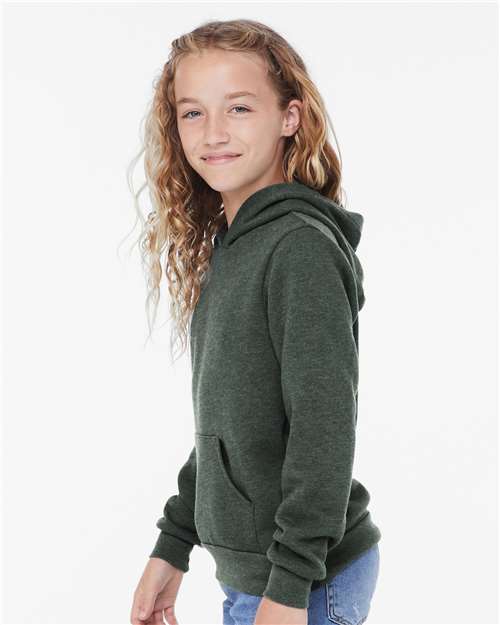 BELLA + CANVAS 3719Y Heather Forest — on model side