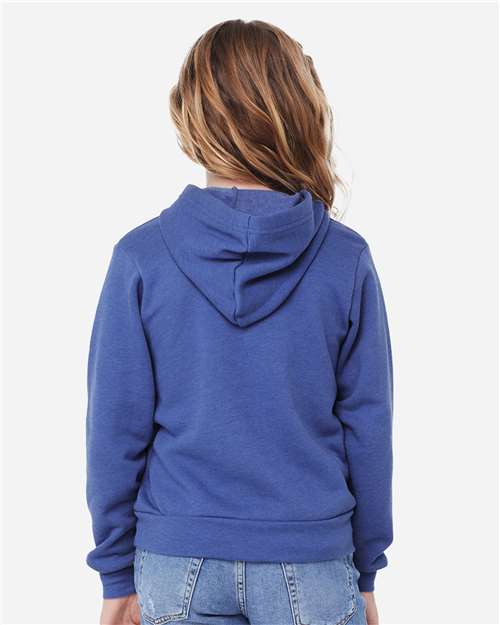 BELLA + CANVAS 3719Y Heather True Royal — on model back