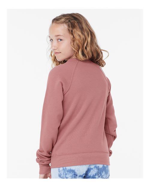 BELLA + CANVAS 3901Y Mauve — on model back