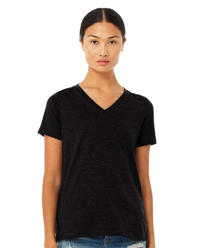 BELLA + CANVAS 6405CVC Solid Black Blend — on model front
