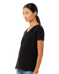 BELLA + CANVAS 6405CVC Solid Black Blend — on model side