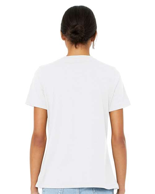 BELLA + CANVAS 6405CVC Solid White Blend — on model back