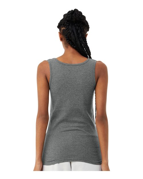 BELLA + CANVAS 1081 Deep Heather — on model back