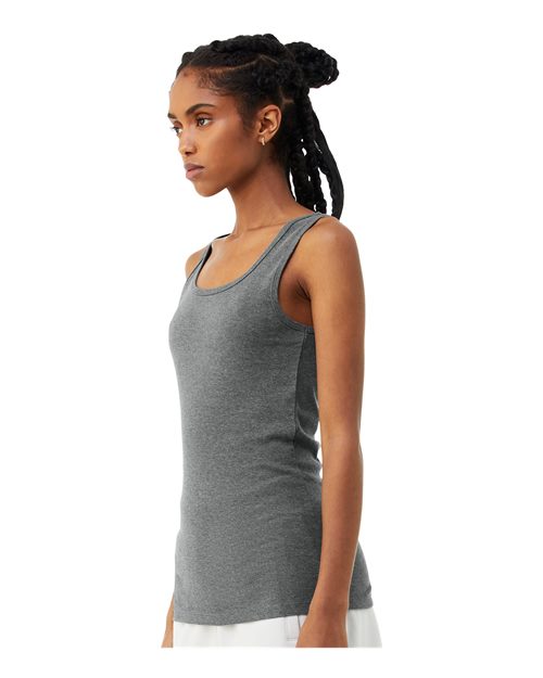 BELLA + CANVAS 1081 Deep Heather — on model side