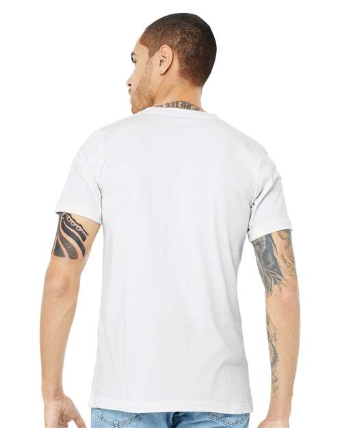 BELLA + CANVAS 3005CVC Solid White Blend — on model back