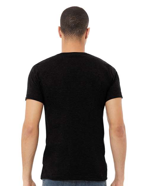 BELLA + CANVAS 3005CVC Solid Black Blend — on model back