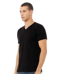 BELLA + CANVAS 3005CVC Solid Black Blend — on model side