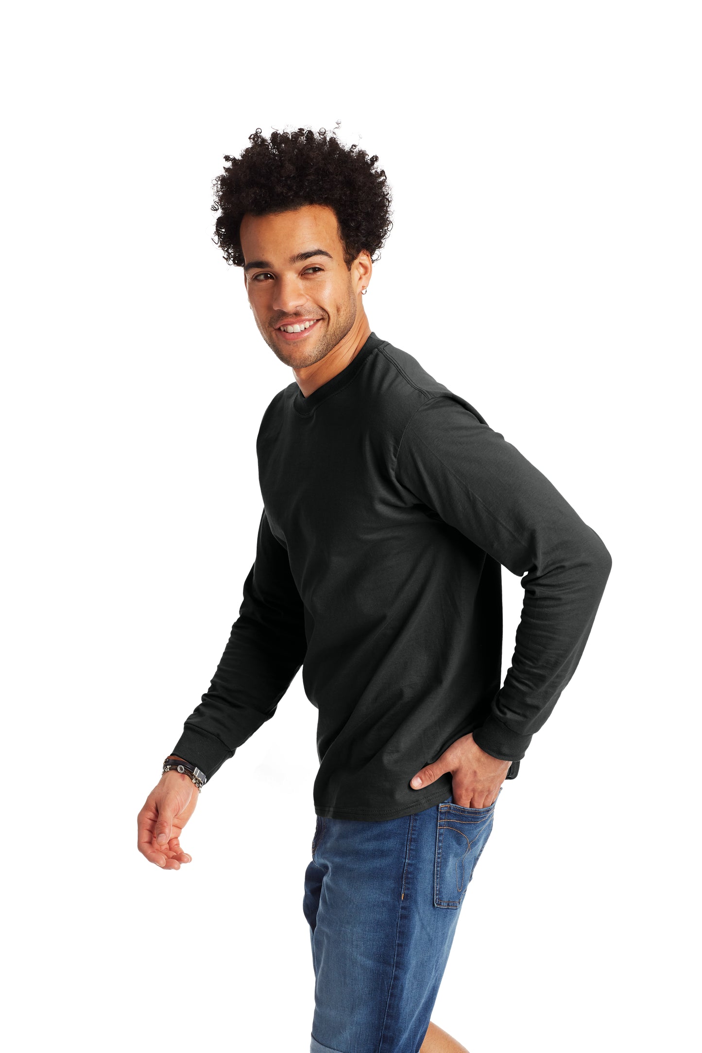 Beefy-T® Long Sleeve Tee - Black