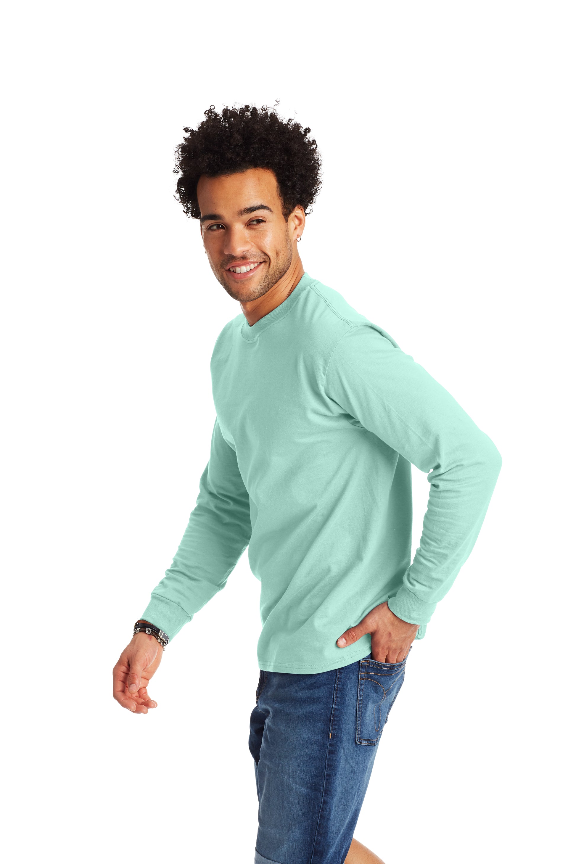 Beefy-T® Long Sleeve Tee - Clean Mint