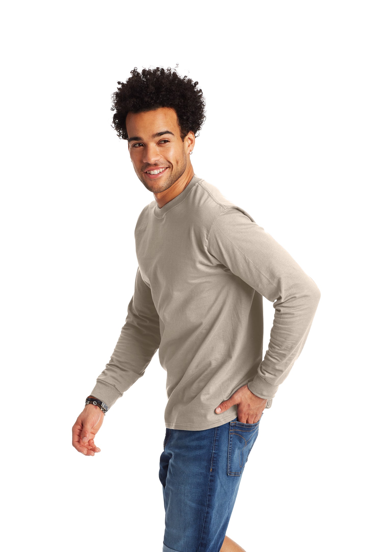 Beefy-T® Long Sleeve Tee - Sand