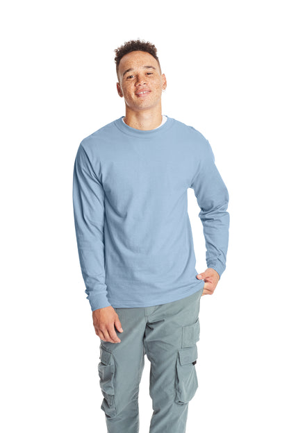 Beefy-T® Long Sleeve Tee - Light Blue